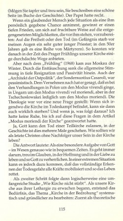 Wie Kirche nicht stirbt / Aus der Rede bei der Verleihung der Theologischen Ehrendoktorwürde in Bonn am 4. 5. 1991 / Seite 115