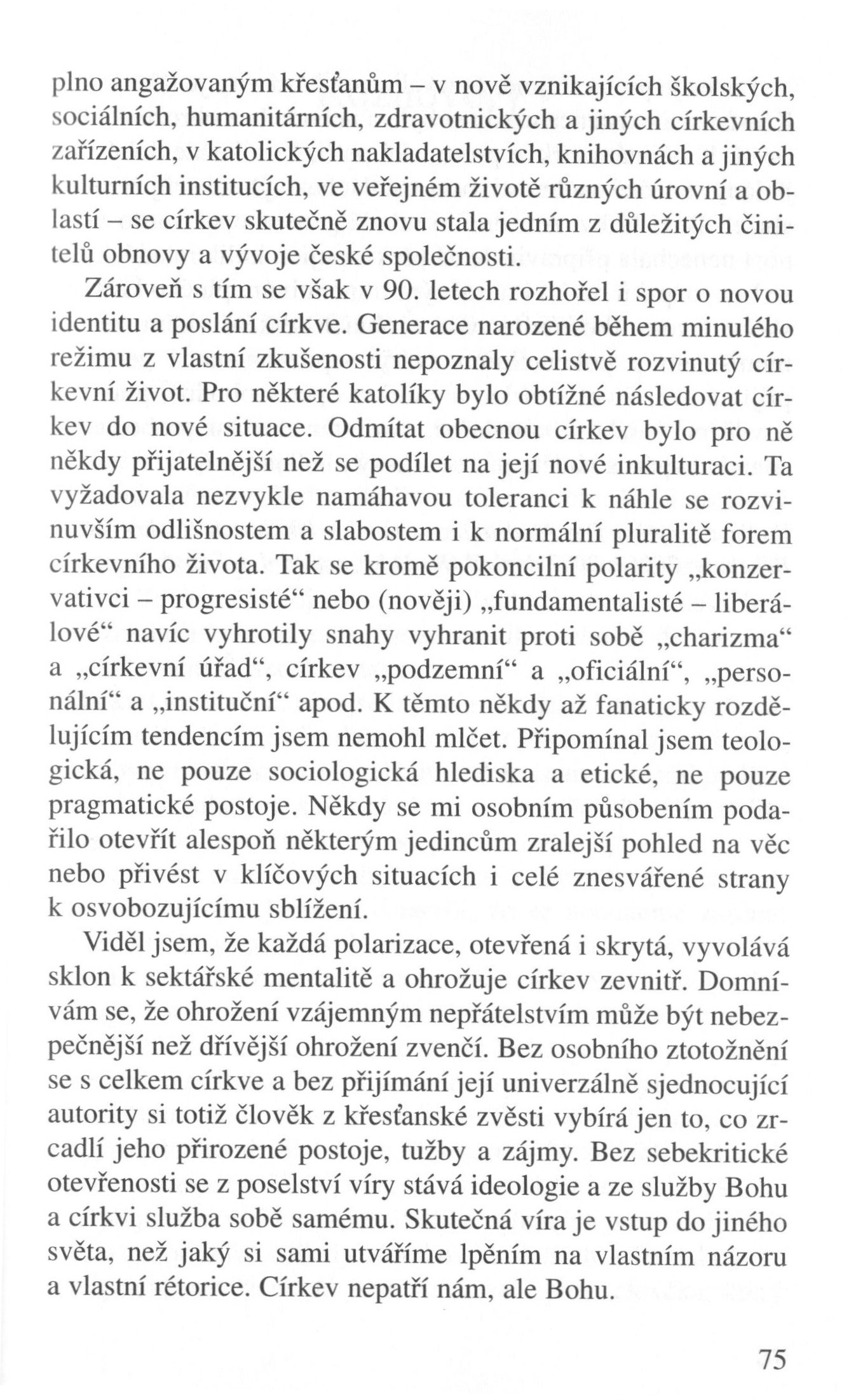 V zápasech za Boží věc / VZPOMÍNKY / Nová svoboda / strana 75