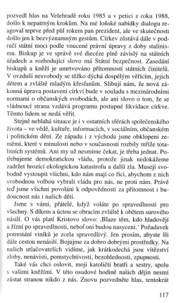 V zápasech za Boží věc / DOKUMENTY / Poselství kardinála Tomáška / strana 117
